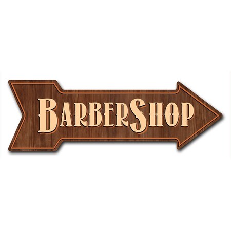 Signmission Barber Shop Arrow Decal Funny Home Decor 36in Wide D-A-12-999955